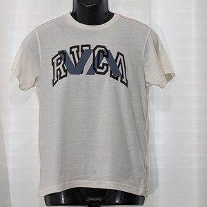 RVCA Boy's Short Sleeve T-Shir White With Black Logo Size XL NWT